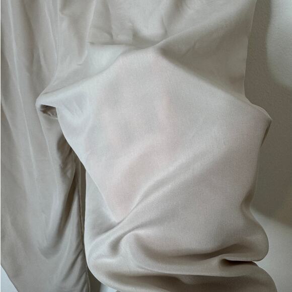 Planet by Lauren G Size 3 Cream Beige Polysilk Drawstring Crop Pant 14/16 1X XL - Picture 10 of 13